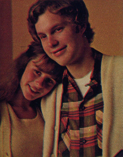 Scan of an image from the 1974 fall preview issue of TV Guide showing Glynnis O'Connor and Gary Frank.